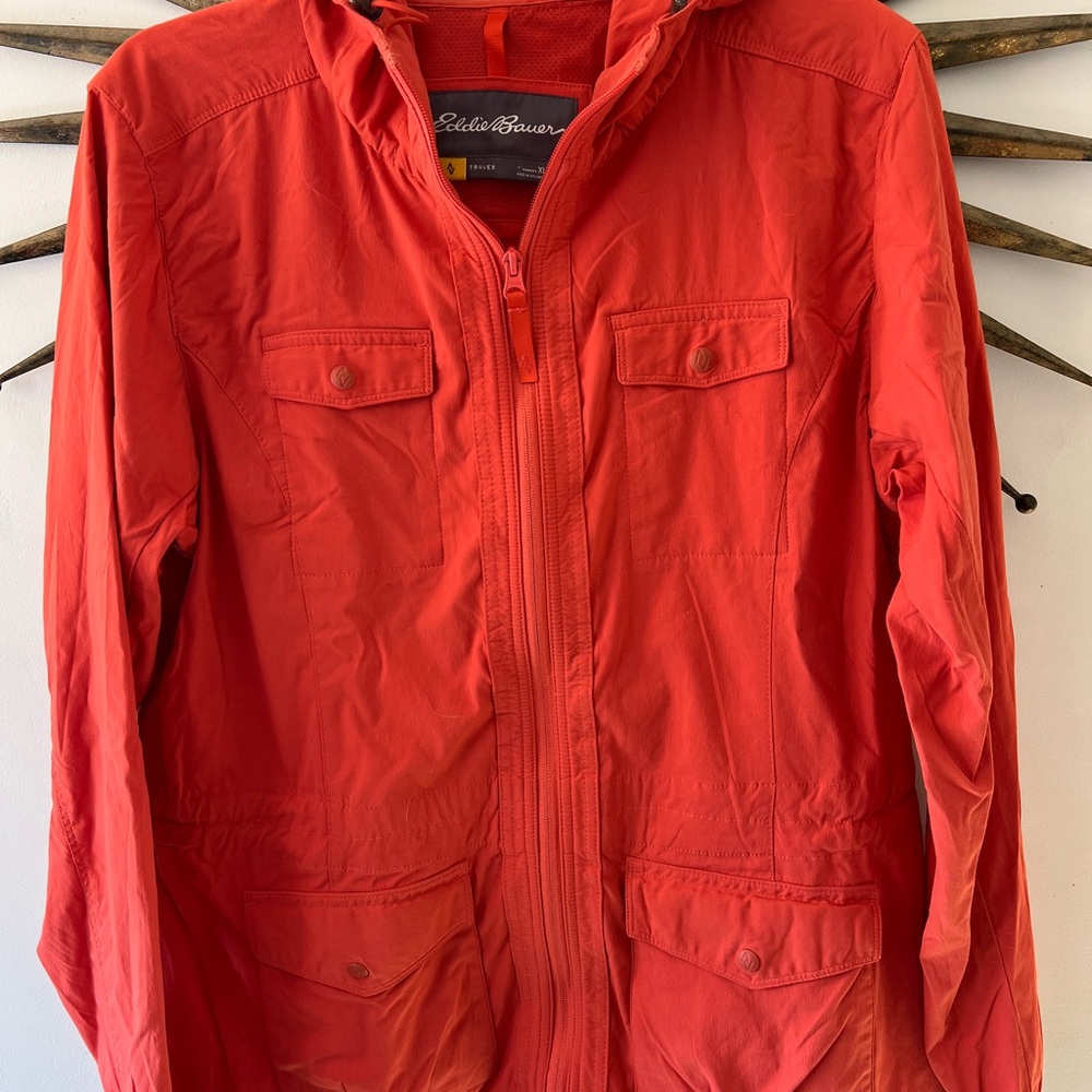 Eddie Bauer Vibrant Orange Utility Jacket